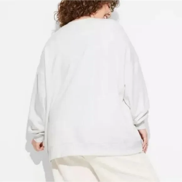 🆕️👕Drop-Shoulder Sweatshirt From Wild Fable, SZ XXL - Heather Gray - Picture 3 of 3